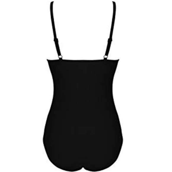 [Ekouaer] Black One Piece Swimsuit - Picture 5 of 7
